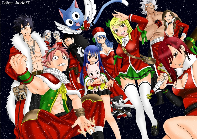 happy gray lucy christmas fairy tail lucy heartfilia natsu anime manga gray fullbuster natsu dragnee_www.wallpaperhi.com_54